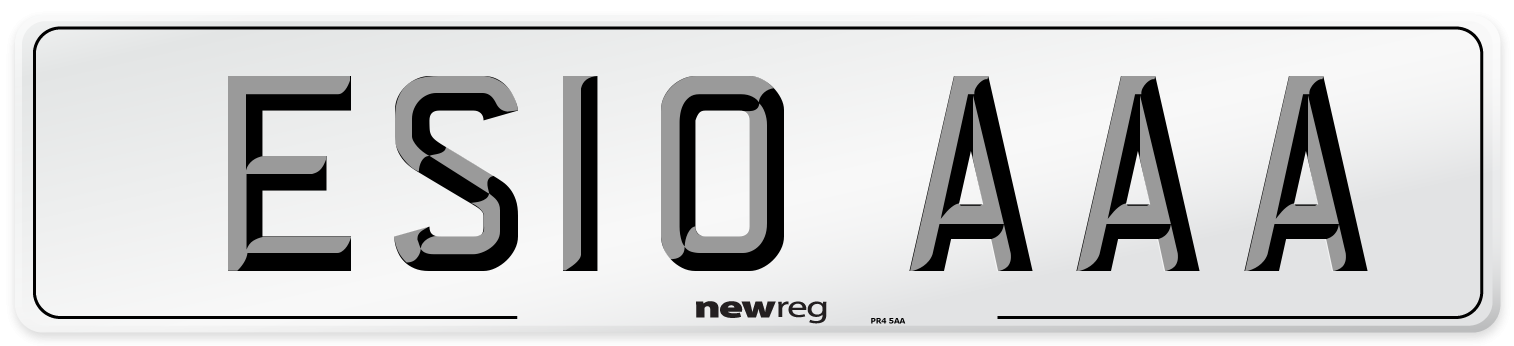 ES10 AAA Front Number Plate