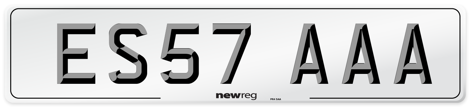 ES57 AAA Front Number Plate