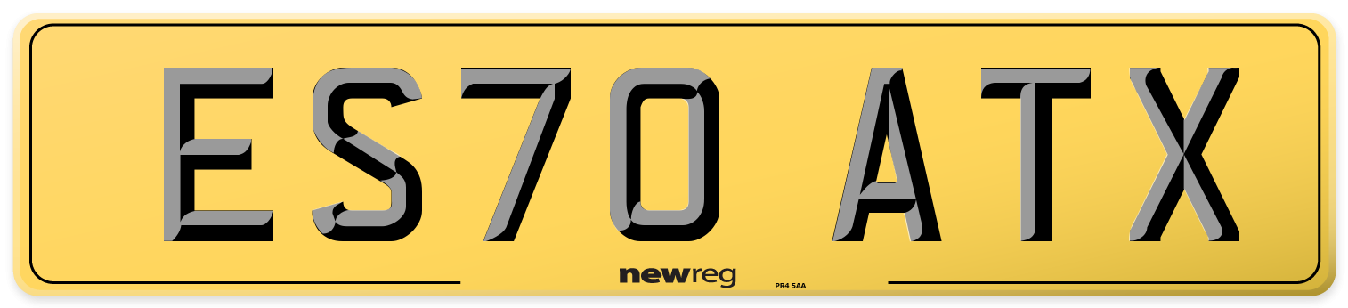 ES70 ATX Rear Number Plate