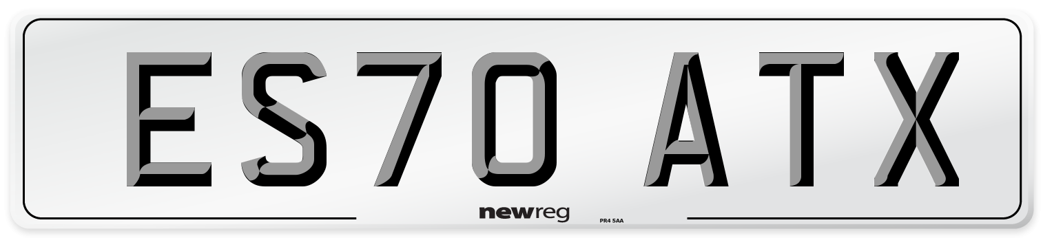 ES70 ATX Front Number Plate