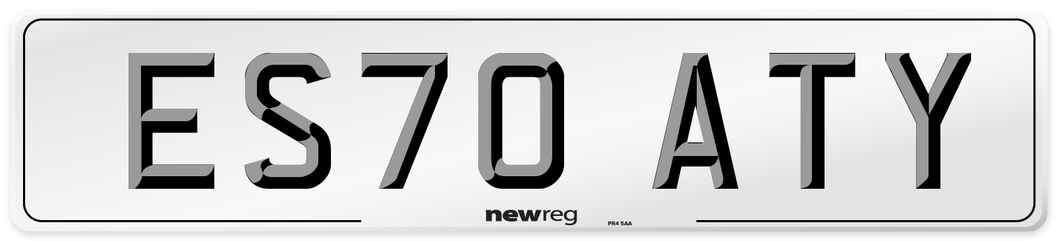 ES70 ATY Front Number Plate
