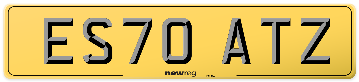 ES70 ATZ Rear Number Plate