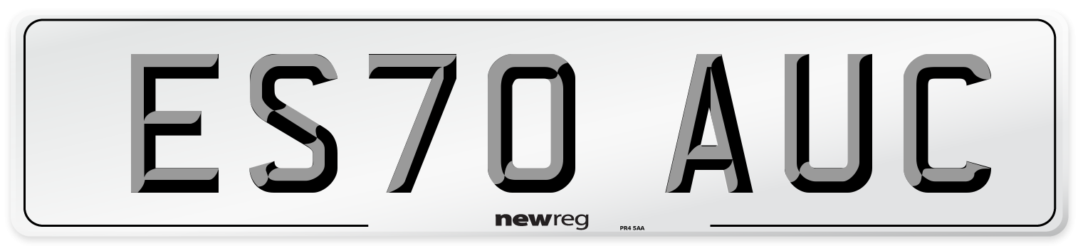 ES70 AUC Front Number Plate