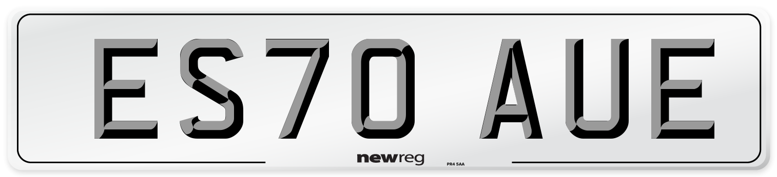 ES70 AUE Front Number Plate
