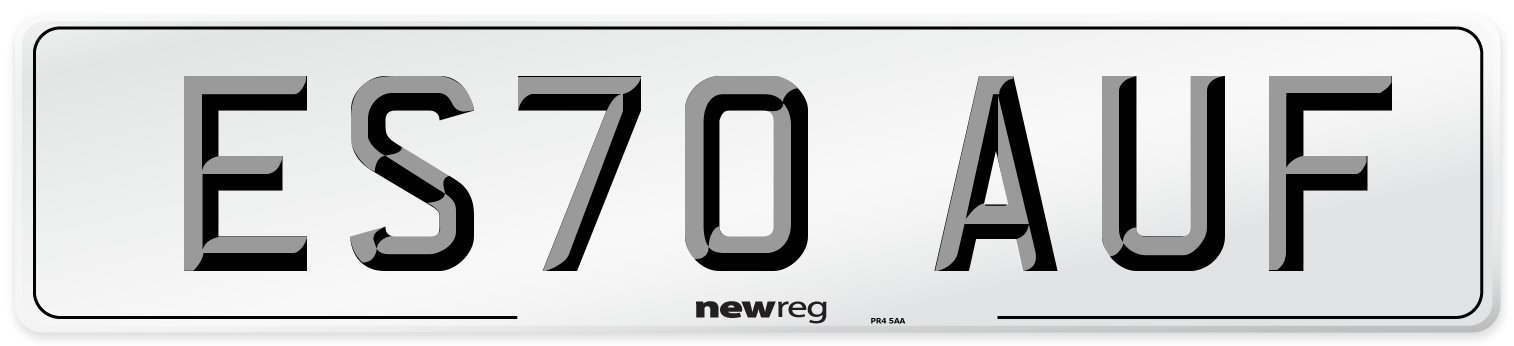 ES70 AUF Front Number Plate