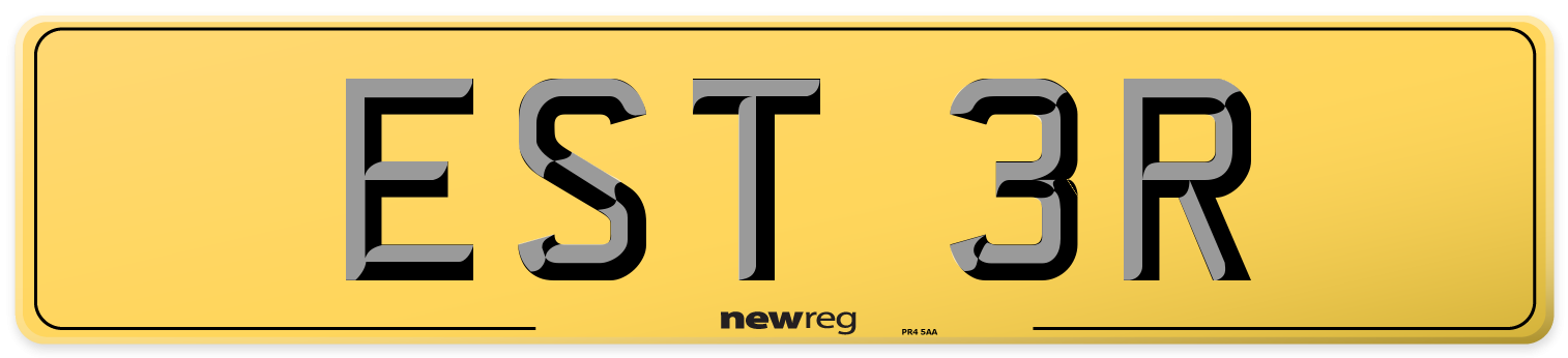 EST 3R Rear Number Plate
