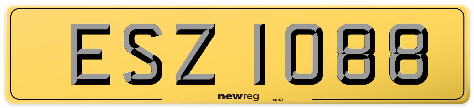 ESZ 1088 Rear Number Plate