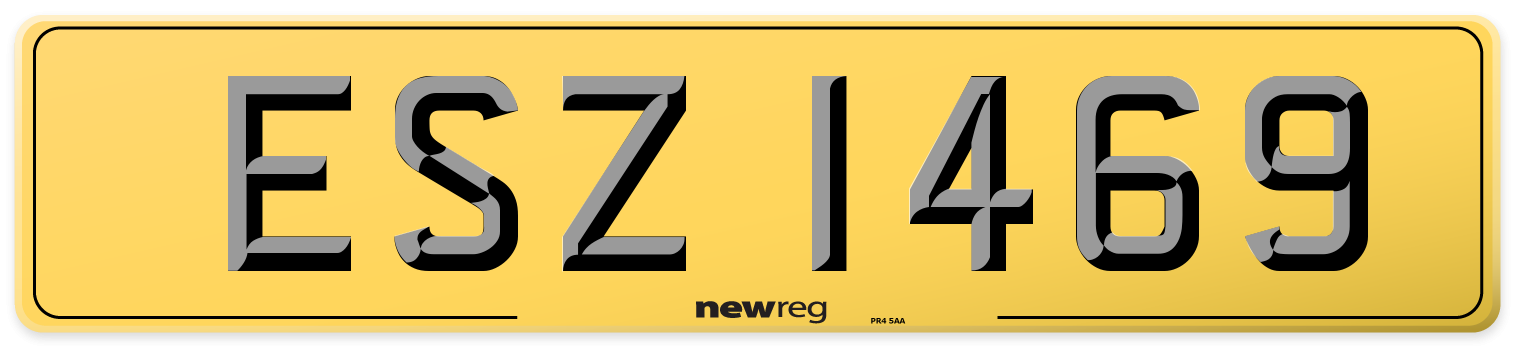 ESZ 1469 Rear Number Plate