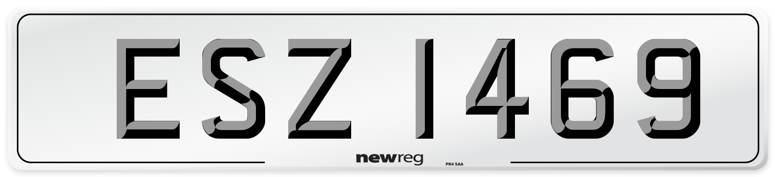 ESZ 1469 Front Number Plate