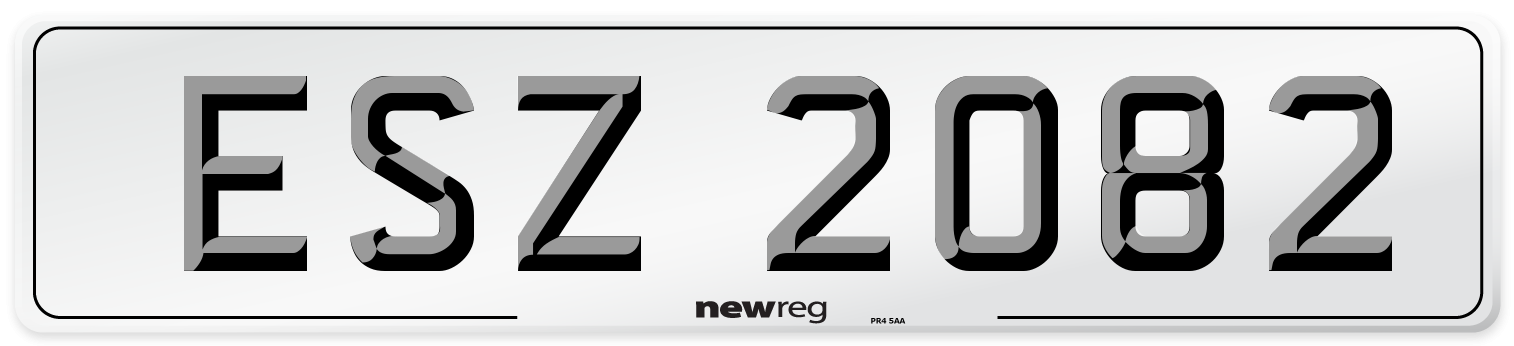 ESZ 2082 Front Number Plate