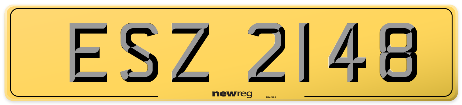 ESZ 2148 Rear Number Plate