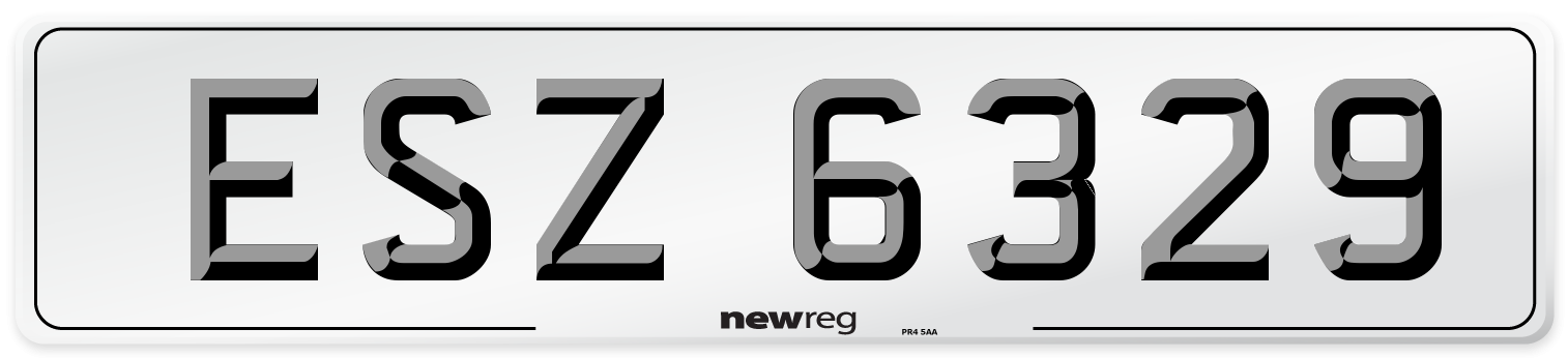 ESZ 6329 Front Number Plate