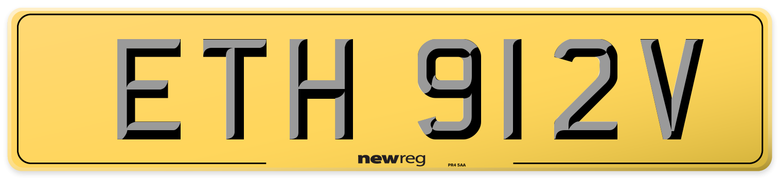 ETH 912V Rear Number Plate