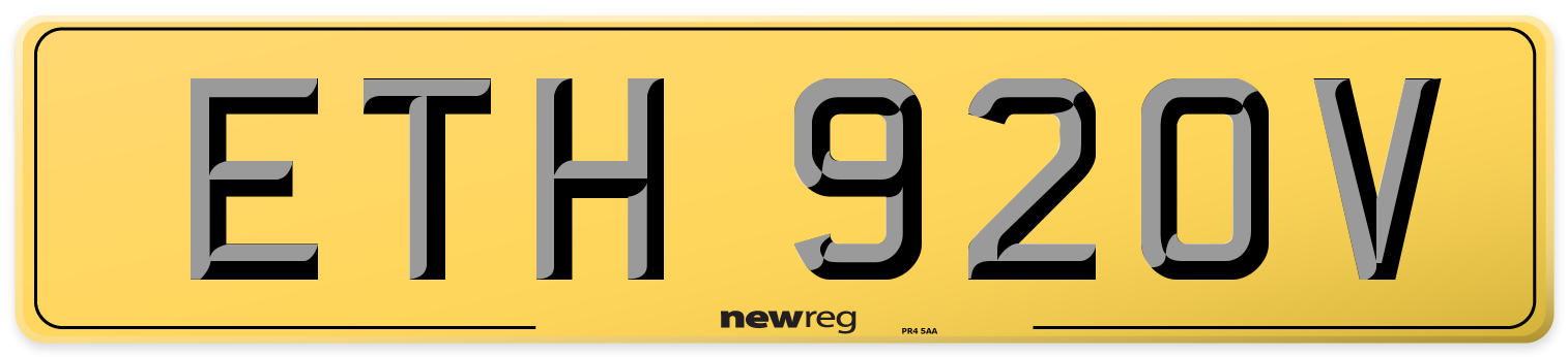 ETH 920V Rear Number Plate