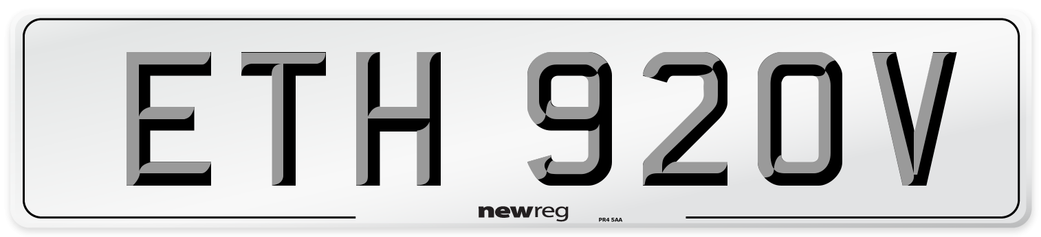 ETH 920V Front Number Plate