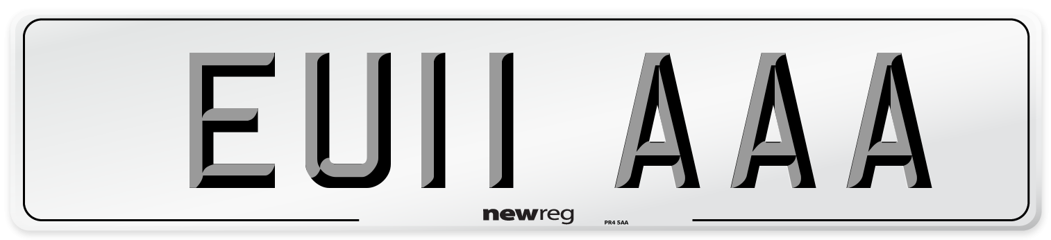 EU11 AAA Front Number Plate