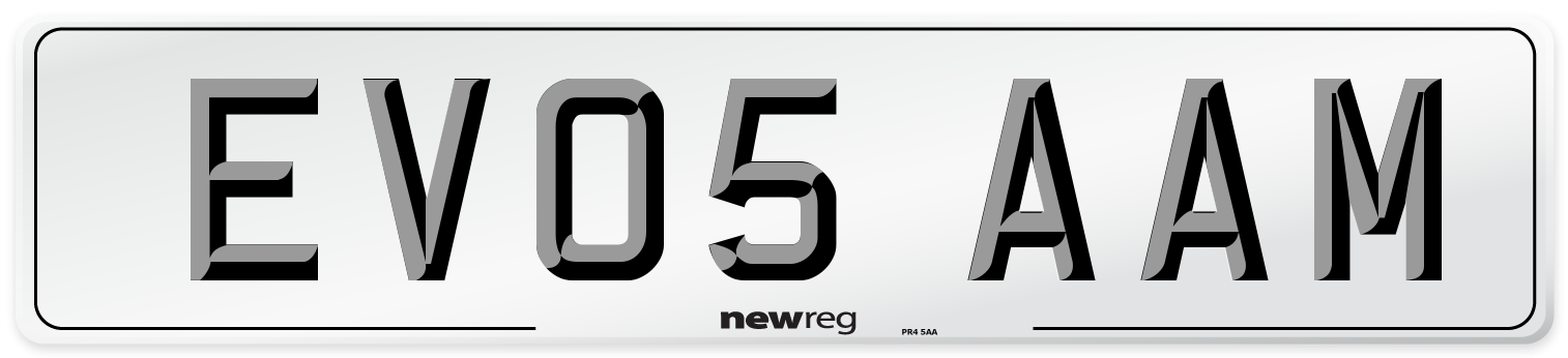 EV05 AAM Front Number Plate