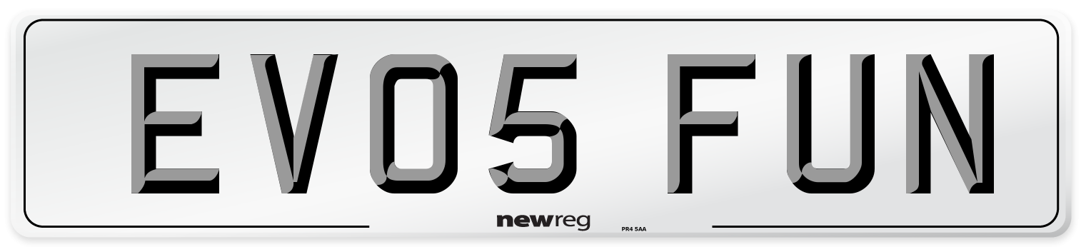 EV05 FUN Front Number Plate