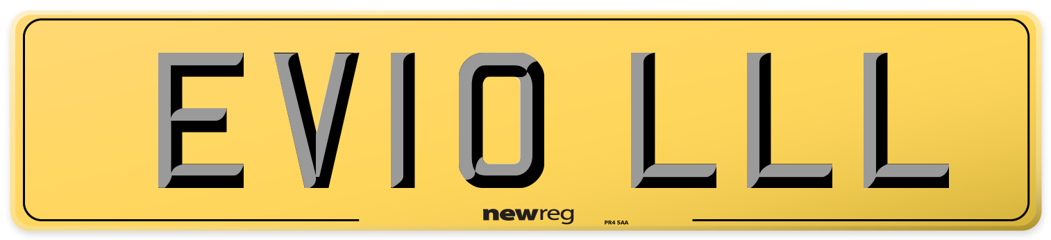 EV10 LLL Rear Number Plate