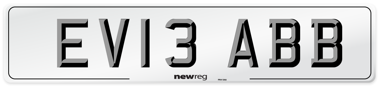 EV13 ABB Front Number Plate