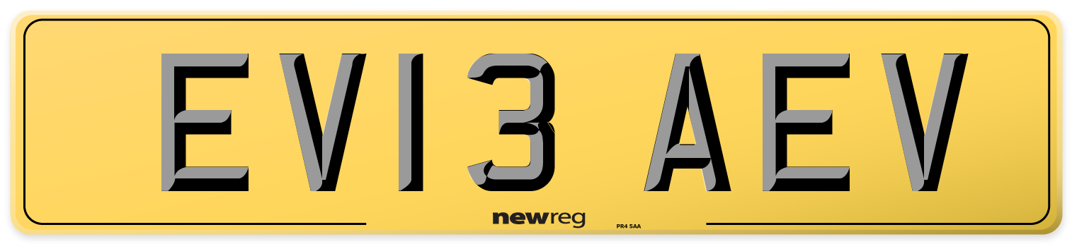 EV13 AEV Rear Number Plate