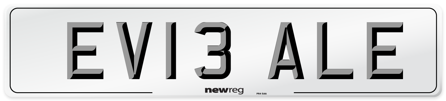 EV13 ALE Front Number Plate