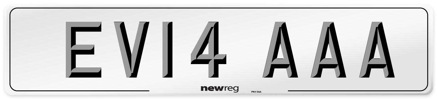 EV14 AAA Front Number Plate