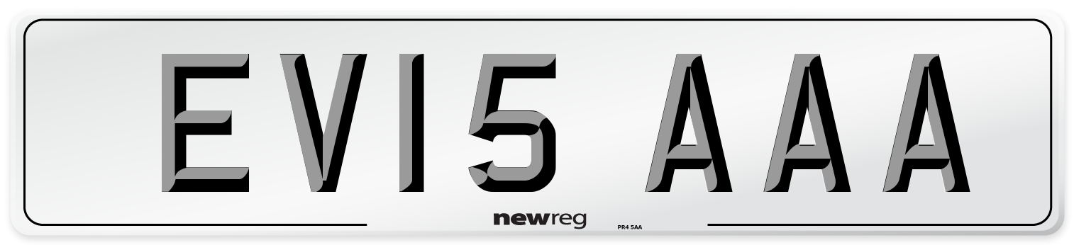 EV15 AAA Front Number Plate