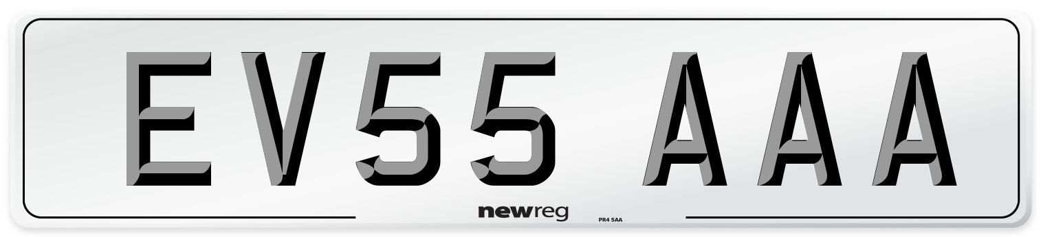 EV55 AAA Front Number Plate