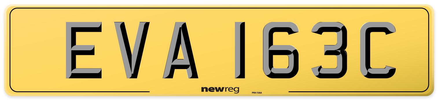 EVA 163C Rear Number Plate