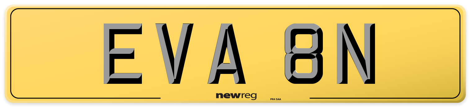 EVA 8N Rear Number Plate