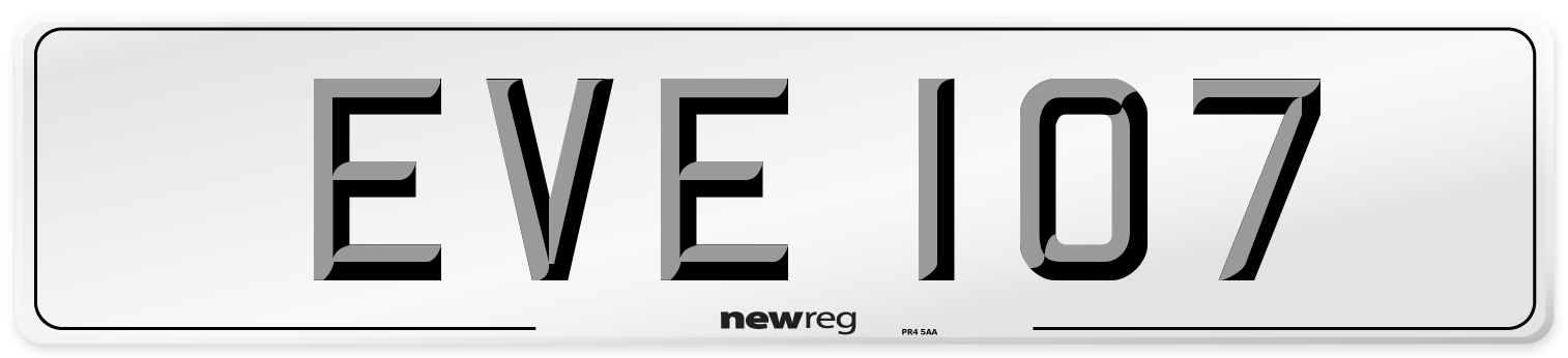 EVE 107 Front Number Plate
