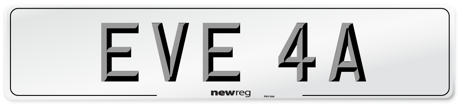 EVE 4A Front Number Plate