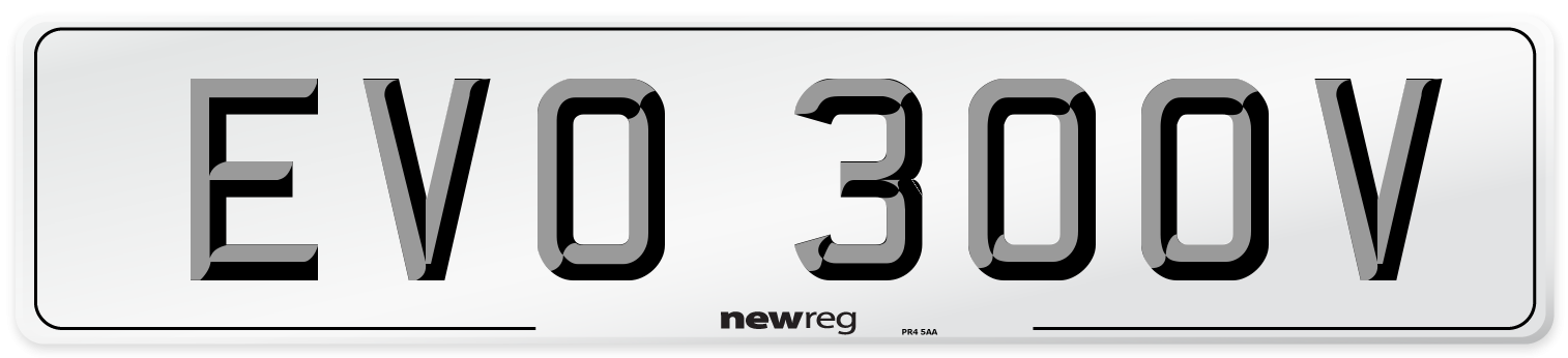 EVO 300V Front Number Plate