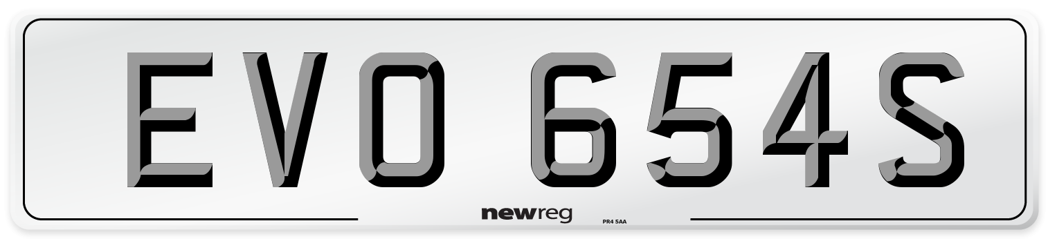 EVO 654S Front Number Plate