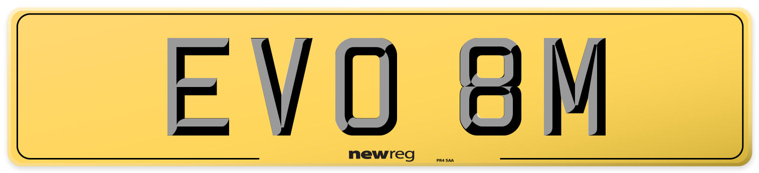 EVO 8M Rear Number Plate