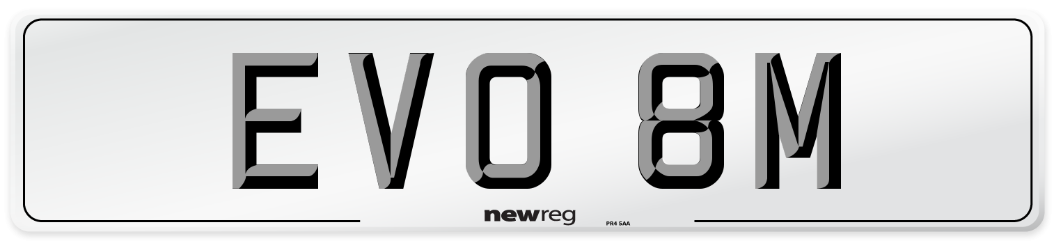 EVO 8M Front Number Plate