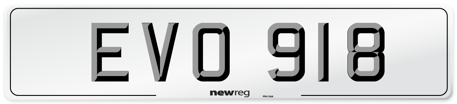EVO 918 Front Number Plate
