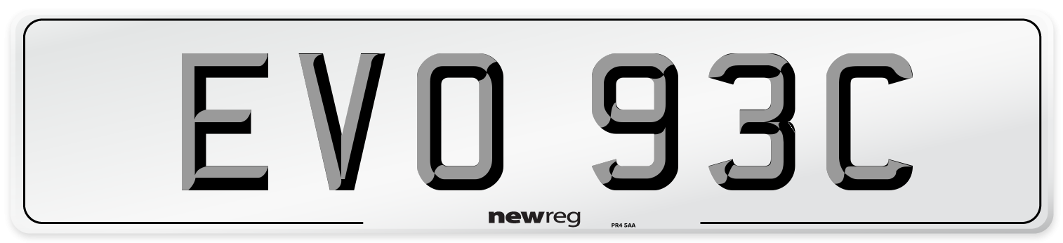 EVO 93C Front Number Plate