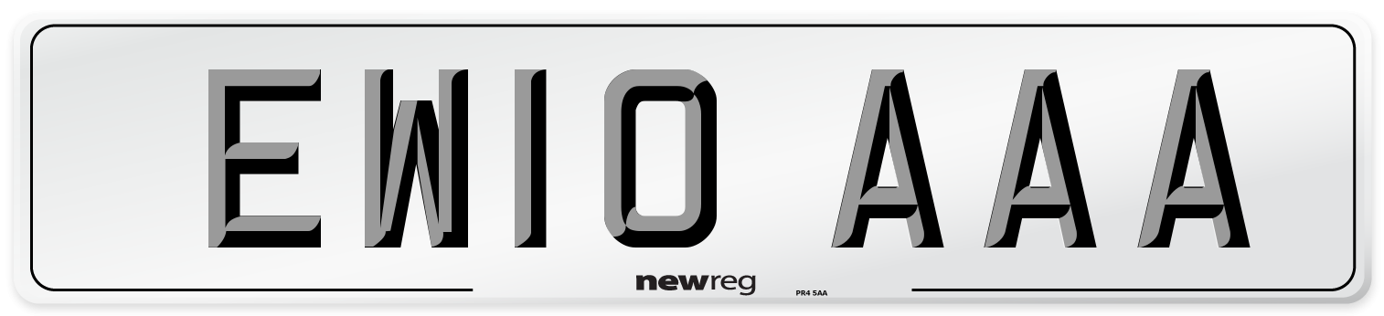 EW10 AAA Front Number Plate