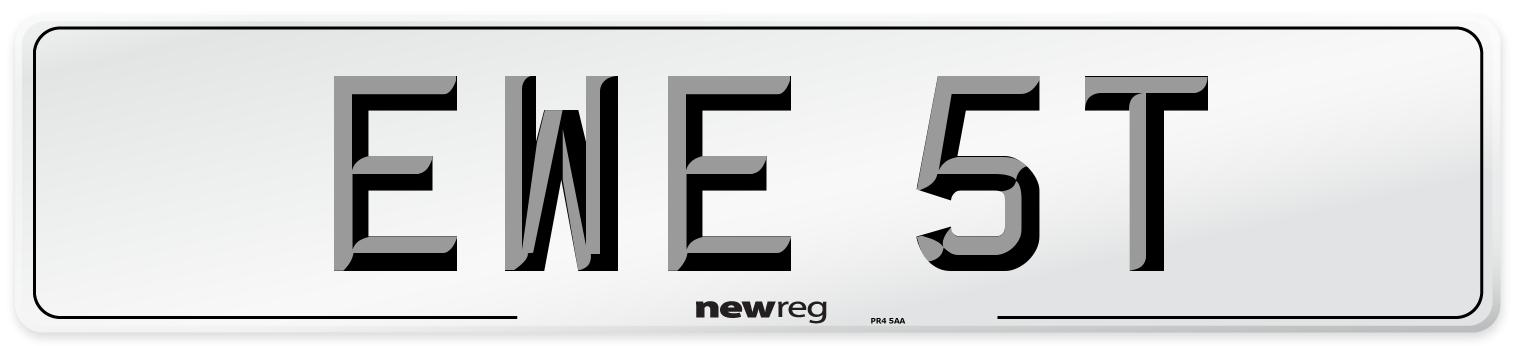 EWE 5T Front Number Plate