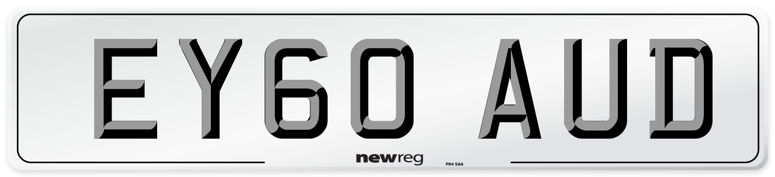 EY60 AUD Front Number Plate