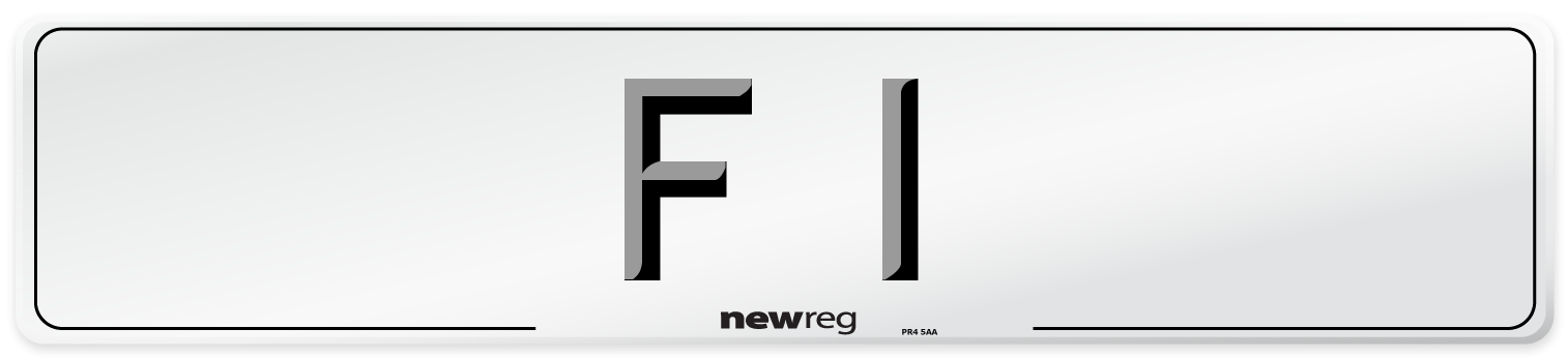 F 1 Front Number Plate