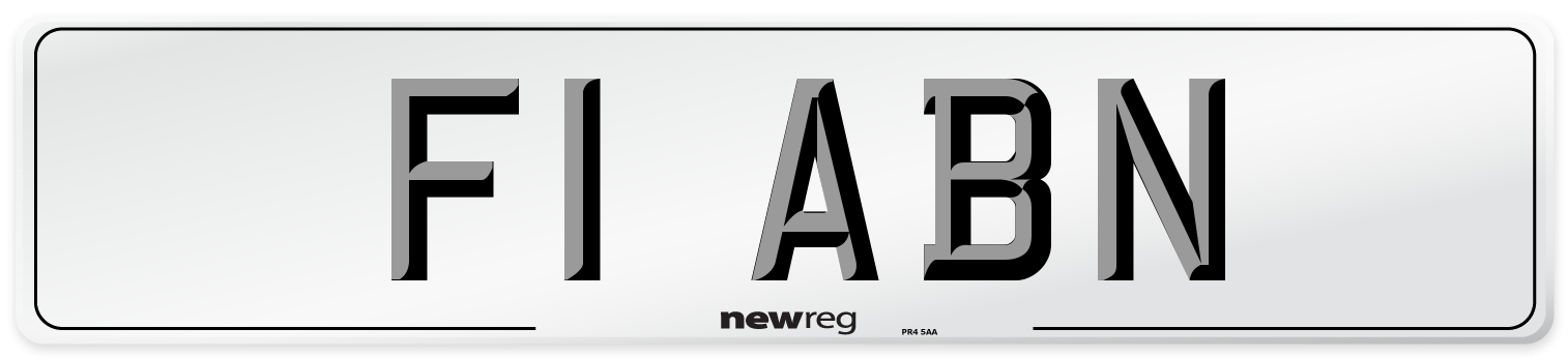 F1 ABN Front Number Plate