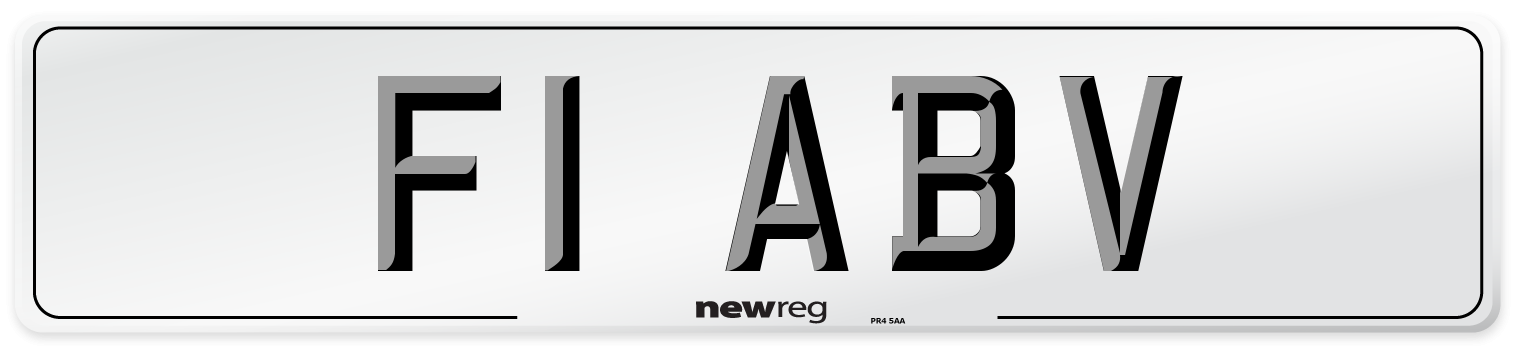 F1 ABV Front Number Plate