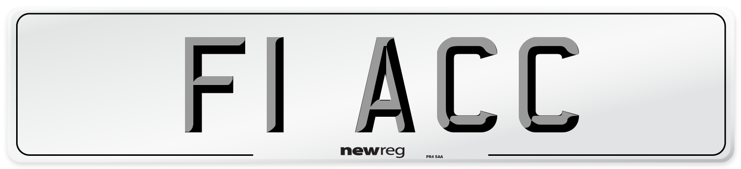 F1 ACC Front Number Plate
