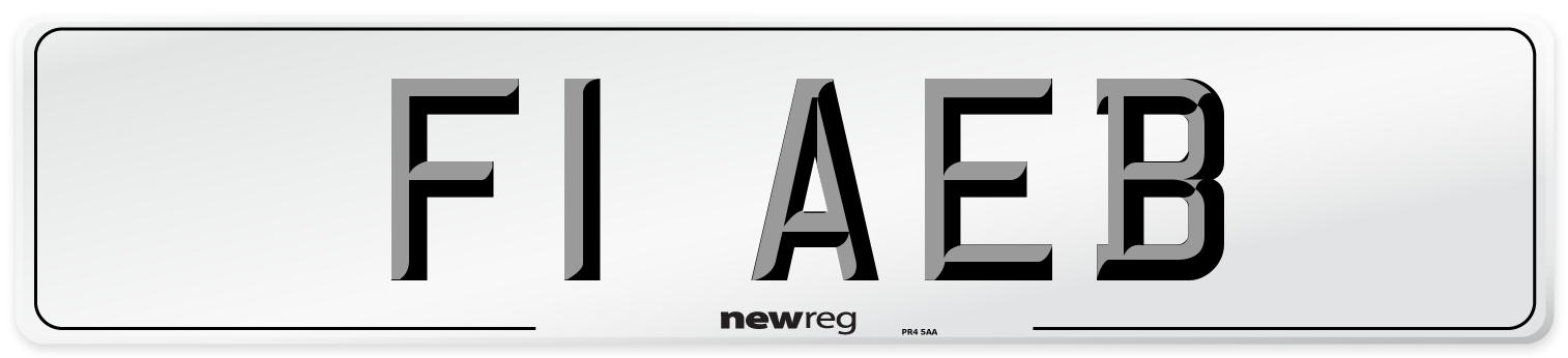 F1 AEB Front Number Plate