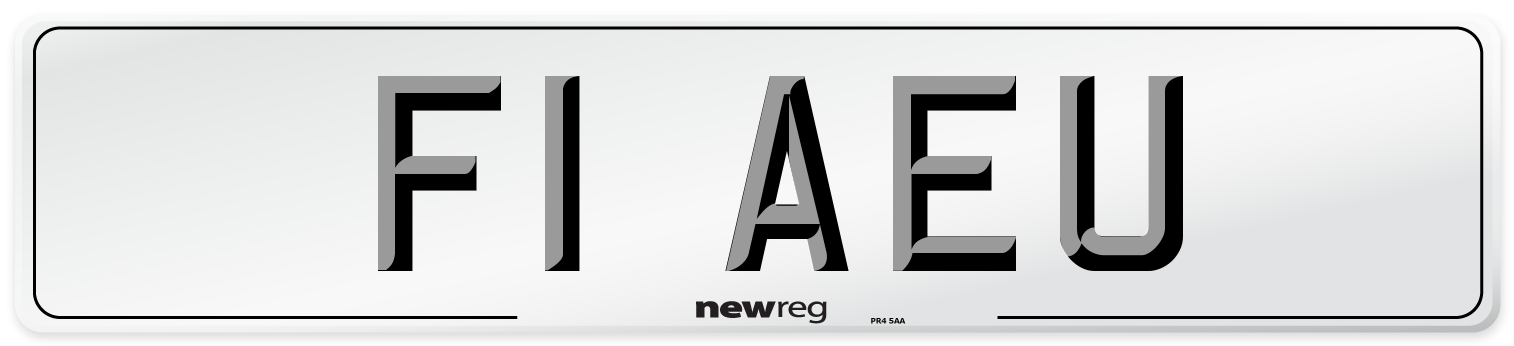 F1 AEU Front Number Plate