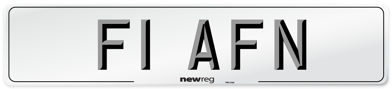 F1 AFN Front Number Plate