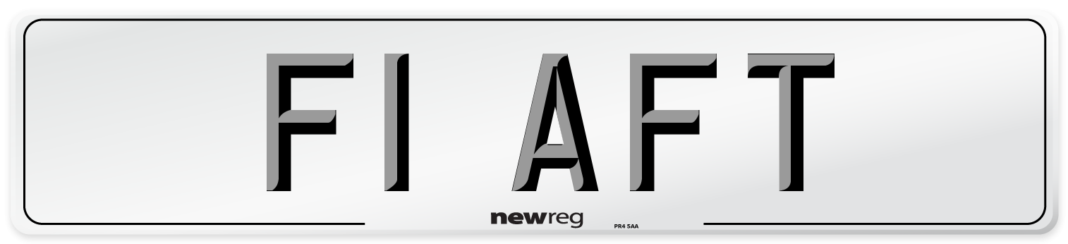F1 AFT Front Number Plate